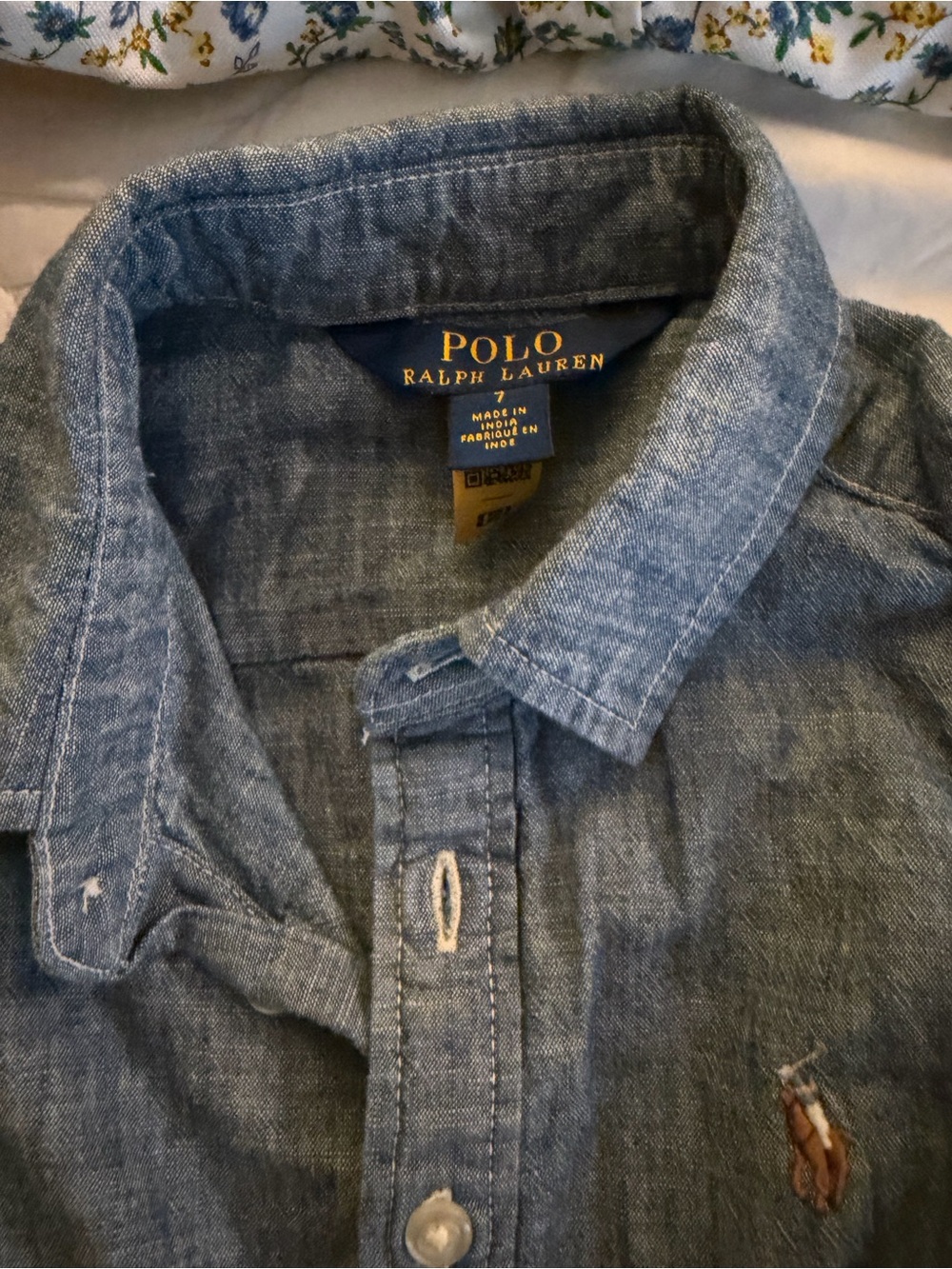 Polo by Ralph Lauren Men's Distressed Chambray Button-Down Shirt - Blue